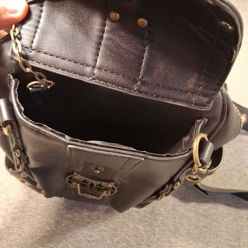 Steampunk Waist Bag Faux-leather Motorcycle Shoulder Bag Satchels Leg Hip Pack
